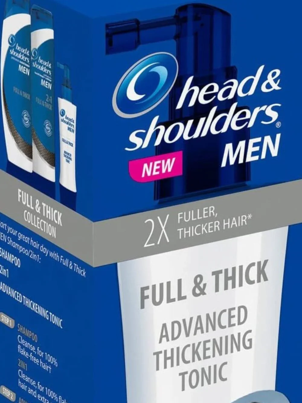 NEW 2-PACK HEAD & SHOULDERS, FULL & THICK ADVANCED THICKENING TONIC FOR MEN
